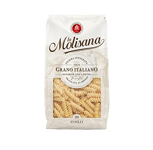 24x La Molisana Fusilli N. 28 Pasta Lenta Lavorazione Teigwaren aus Hartweizengrieß Bronze-Zeichnung 500g + 2x Italian Gourmet Polpa von La Molisana