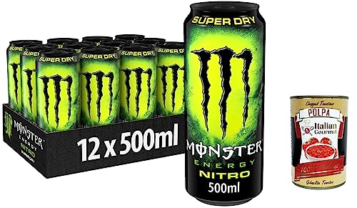 24x Monster Energy Nitro Super Dry - koffeinhaltiger Energy Drink mit fruchtigem Geschmack 500ml + Italian gourmet polpa 400g 24x Monster Energy Nitro Super Dry - koffeinhaltiger Energy Drink mit fruchtigem Geschmack 500ml + Italian gourmet polpa 400g von Italian Gourmet E.R.