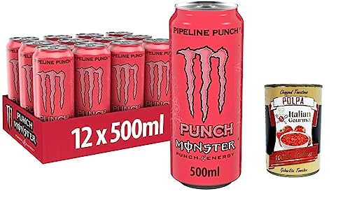 24x Monster Energy Pipeline Punsch - koffeinhaltiger Energy Drink mit erfrischendem Punsch-Geschmack aus Maracuja, Orange und Guave 500ml + Italian Gourmet polpa 400g 24x Monster Energy Pipeline Punsch - koffeinhaltiger Energy Drink mit erfrischendem Punsch-Geschmack aus Maracuja, Orange und Guave 500ml + Italian Gourmet polpa 400g von Italian Gourmet E.R.