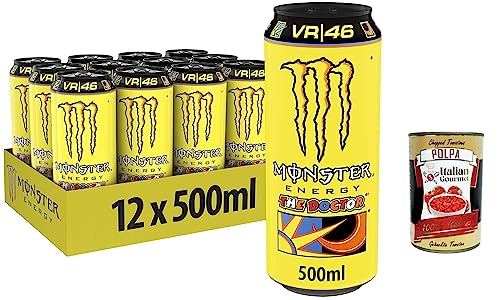 24x Monster Energy The Doctor - koffeinhaltiger Energy Drink mit prickelndem Zitronen-Geschmack 500ml + Italian Gourmet polpa 400g von Italian Gourmet E.R.