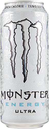 24x Monster Energy Ultra Zero Zuccheri Zero Calorie Energiegetränk ohne zucker null Kalorien Leichter Geschmack, nicht zu süß, prickelnd und zitrisch 500ml Getränk Erfrischungsgetränk Sportgetränk von Italian Gourmet E.R.