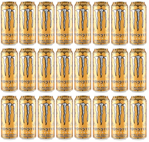 24x Monster Energy Zero Ultra Gold Pineapple Energy Drink Null Zucker Energiegetränk mit Ananas-Geschmack 500ml + Italian Gourmet Polpa di Pomodoro 400g Dose von Italian Gourmet E.R.