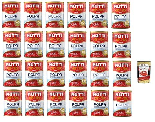 24x Mutti polpa di Pomodoro Tomatenpulpe Tomaten sauce 100% Italienisch 400g dose + Italian gourmet Polpa von Italian Gourmet E.R.