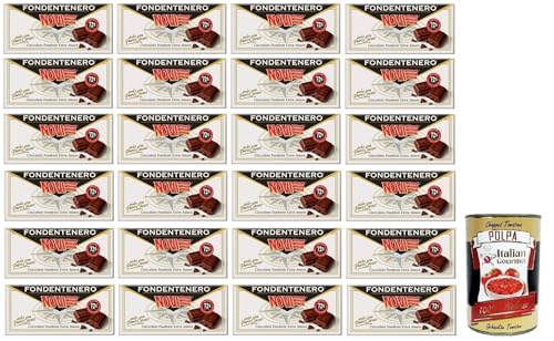 24x Novi Fondentenero,Intensive Extra Dunkle Schokolade,72% Kakao,100g + Italian Gourmet Polpa di Pomodoro 400g Dose 24x Novi Fondentenero,Intensive Extra Dunkle Schokolade,72% Kakao,100g + Italian Gourmet Polpa di Pomodoro 400g Dose von Italian Gourmet E.R.