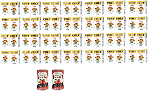 24x Parmalat Panna Chef ai Funghi Kochcreme Sahne mit Steinpilzen pilze 2x125g + Italian Gourmet 100% italienische geschälte Tomaten dosen 2x 400g von Italian Gourmet E.R.