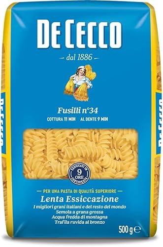 24x Pasta De Cecco 100% Italienisch Fusilli n. 34 Nudeln 500g + Italian Gourmet Polpa 400g von Italian Gourmet E.R.
