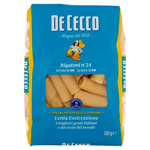 24x Pasta De Cecco 100% Italienisch Rigatoni N°39 Nudeln 500g + Italian Gourmet Polpa 400g von Italian Gourmet E.R.