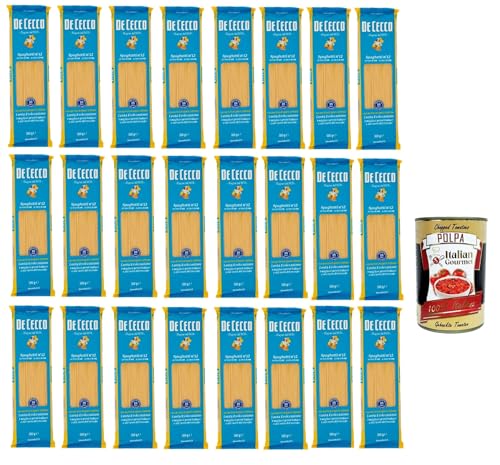 24x Pasta De Cecco 100% Italienisch Spaghetti n°12 Nudeln 500g + Italian Gourmet Polpa 400g von Italian Gourmet E.R.