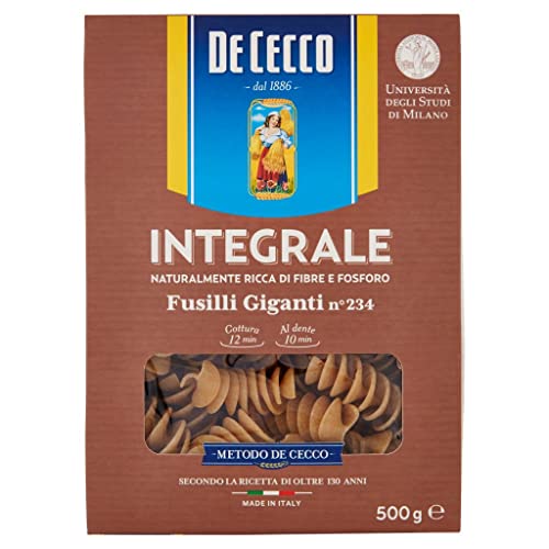 24x Pasta De Cecco Fusilli giganti integrali n. 234 Vollkor italienisch Nudeln 500 g + Italian Gourmet polpa 400g 24x Pasta De Cecco Fusilli giganti integrali n. 234 Vollkor italienisch Nudeln 500 g + Italian Gourmet polpa 400g von Italian Gourmet E.R.