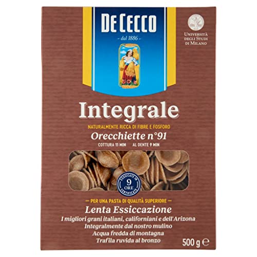 24x Pasta De Cecco Orecchiette integrali n. 91 Vollkor italienisch Nudeln 500 g + Italian Gourmet polpa 400g von Italian Gourmet E.R.