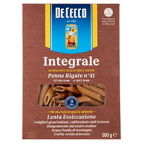 24x Pasta De Cecco Penne rigate integrale n. 41 Vollkor italienisch Nudeln 500 g + Italian Gourmet polpa 400g von Italian Gourmet E.R.