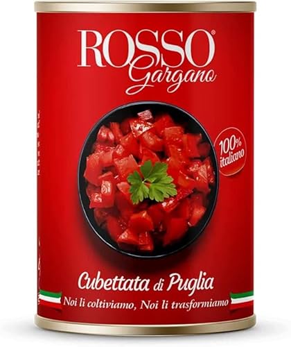24x Rosso Gargano Cubettata Gehackte Tomaten Apulien Aus 100% italienischen Tomaten dose 400 Gr + Italian Gourmet polpa 400g 24x Rosso Gargano Cubettata Gehackte Tomaten Apulien Aus 100% italienischen Tomaten dose 400 Gr + Italian Gourmet polpa 400g von Italian Gourmet E.R.