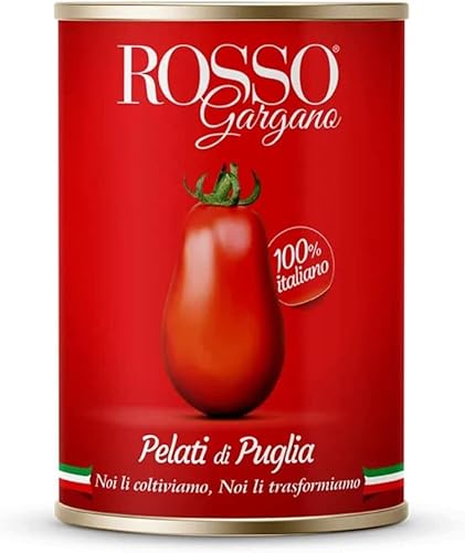24x Rosso Gargano Geschälte Tomaten aus Apulien Italienisches dose mit 400 Gramm + Italian Gourmet polpa 400g von Italian Gourmet E.R.