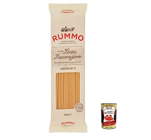 24x Rummo Linguine N. 13 Hartweizengrieß Pasta Italienische Nudeln 500g Packung + Italian Gourmet Polpa di Pomodoro 400g Dose von Italian Gourmet E.R.