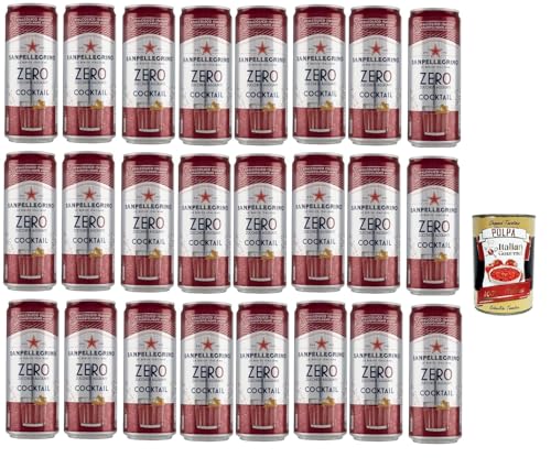 24x San Pellegrino cocktail zero Ingwer Zero dose ohne Zucker 33cl Aperitivo Softdrink ohne Alkohol ohne Zucker + Italian Gourmet polpa 400g 24x San Pellegrino cocktail zero Ingwer Zero dose ohne Zucker 33cl Aperitivo Softdrink ohne Alkohol ohne Zucker + Italian Gourmet polpa 400g von Italian Gourmet E.R.