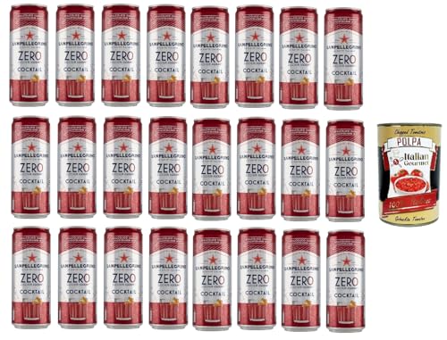 24x San Pellegrino cocktail zero Ingwer Zero dosen ohne Zucker 33cl Aperitivo Softdrink ohne Alkohol ohne Zucker + italian gourmet polpa 400g 24x San Pellegrino cocktail zero Ingwer Zero dosen ohne Zucker 33cl Aperitivo Softdrink ohne Alkohol ohne Zucker + italian gourmet polpa 400g von Italian Gourmet E.R.