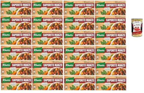 24x knorr dado saporito manzo brodo leckeres Rindfleisch Suppenwürfel Brühe 10 pz + Italian Gourmet polpa 400g 24x knorr dado saporito manzo brodo leckeres Rindfleisch Suppenwürfel Brühe 10 pz + Italian Gourmet polpa 400g von Italian Gourmet E.R.