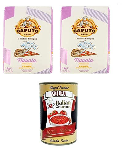 2x Farina Molino Caputo Nuvola Pizza Napoli Pizzamehl für leichten teig 1kg und Italian Gourmet Polpa di pomodoro Fein gehacktes Tomatenmark 1x 400g 2x Farina Molino Caputo Nuvola Pizza Napoli Pizzamehl für leichten teig 1kg und Italian Gourmet Polpa di pomodoro Fein gehacktes Tomatenmark 1x 400g von Italian Gourmet E.R.