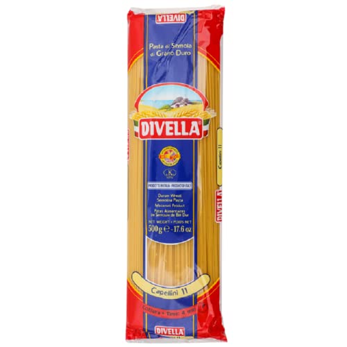 36x Divella Capellini N. 11 Hartweizengrieß Pasta Italienische Nudeln 500g Packung + Italian Gourmet Polpa di Pomodoro 400g Dose von Italian Gourmet E.R.