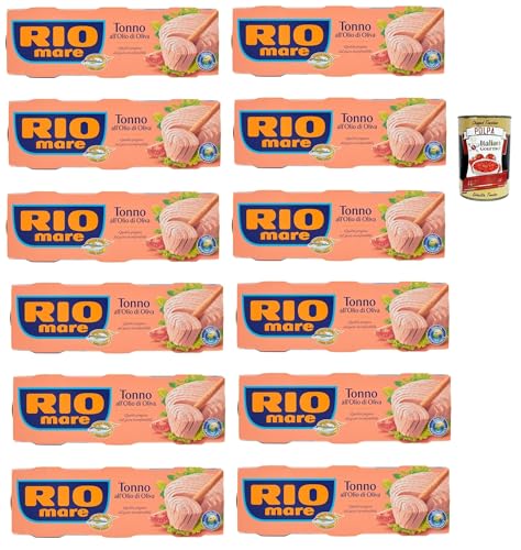 36x Rio Mare Tonno all'Olio di Oliva Thunfisch in Olivenöl, Gelbflossen thun 120g + Italian Gourmet polpa 400g von Italian Gourmet E.R.