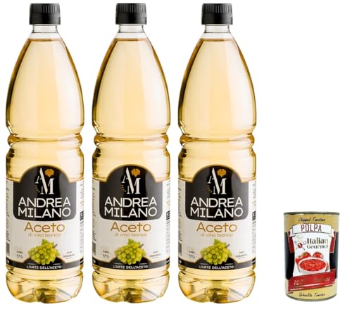 3x ANDREA MILANO Weißweinessig 1lt+ Italian Gourmet polpa 400g 3x ANDREA MILANO Weißweinessig 1lt+ Italian Gourmet polpa 400g von Italian Gourmet E.R.