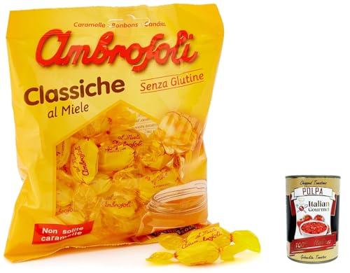 3x Ambrosoli, Caramelle classiche al miele, bonbons Süßigkeit Honig 135g + Italian Gourmet polpa 400g von Italian Gourmet E.R.