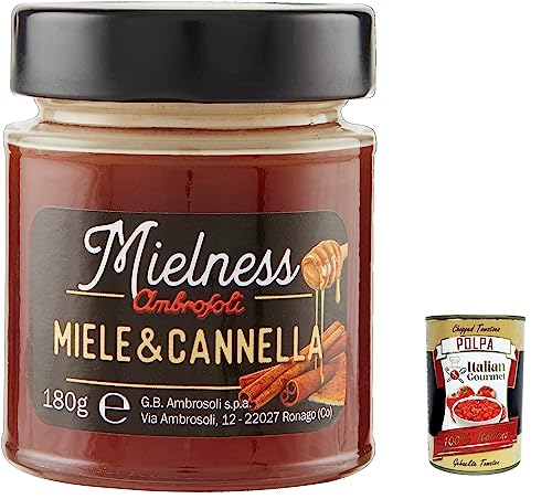 3x Ambrosoli Mielnsess Miele e Zenzero, Blumenhonig mit Ingwerextrakt , 180g + italian Gourmet polpa 400g von Italian Gourmet E.R.