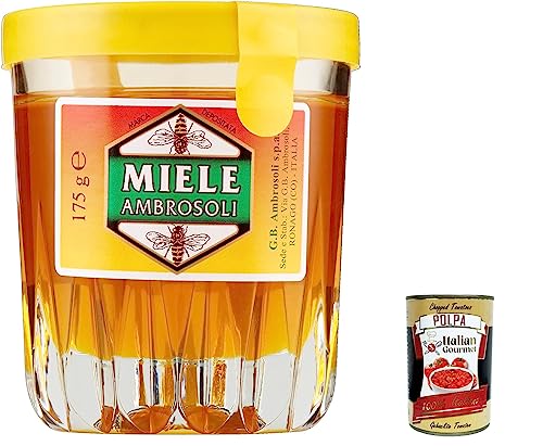 3x Ambrosoli - Miscela Di Miele Di Fiori MILLEFIORI, Millefiori Blumenhonig -Mischung 175 G + Italian Gourmet polpa 400g von Italian Gourmet E.R.