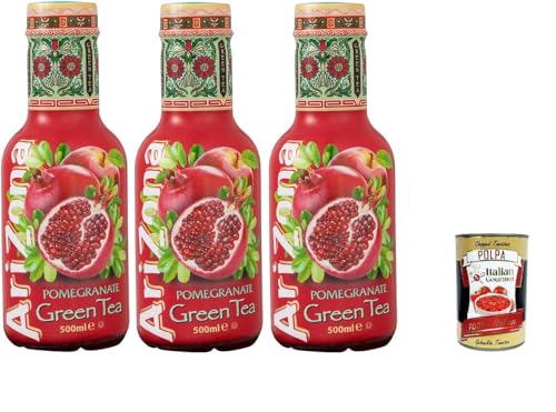 3x Arizona - Pomegranate Green Tea - 500ml+ Italian Gourmet polpa 400g von Italian Gourmet E.R.