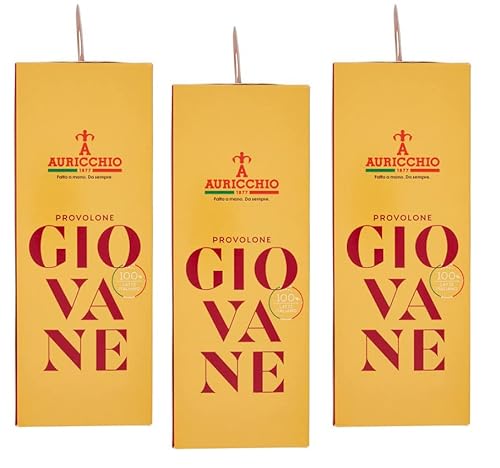 3x Auricchio Provolone Giovane Weichkäse Käse mit italienischer Milch 900g Packung von Italian Gourmet E.R.
