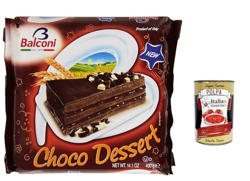 3x Balconi Choco Dessert Torta Schokolade creme 400g kuchen cake + Italian gourmet polpa 400g von Italian Gourmet E.R.