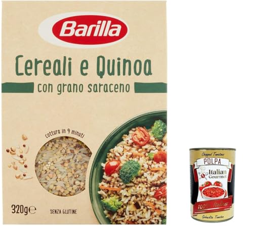 3x Barilla Cereali e Quinoa, senza glutine, gluten free, Mix Müsli und Quinoa, Gluten -frei, 320g + Italian Gourmet polpa 400g von Italian Gourmet E.R.