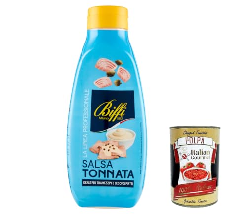 3x Biffi la linea professionale, salsa tonnata, Thunfischsauce würzen soße Salad sauce Squeeze 800g + Italian Gourmet polpa 400g von Italian Gourmet E.R.