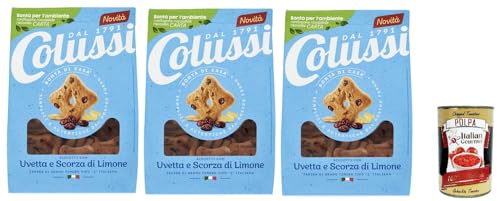 3x COLUSSI Kekse, Rosinen und Zitronenschalen 500 GR+ Italian Gourmet polpa 400g von Italian Gourmet E.R.