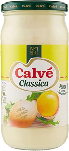 3x Calve Calvè Klassik Mayonnaise mayo classic Fritessoße Soße Sauce glass 500ml von Italian Gourmet E.R.