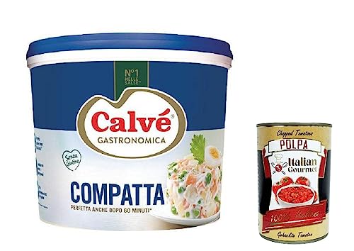 3x Calvé Gastronomica Compatta 5 Kg ohne Konservierungsstoffe und ohne Zucker, Gluten -frei + Italian Gourmet polpa 400g von Italian Gourmet E.R.