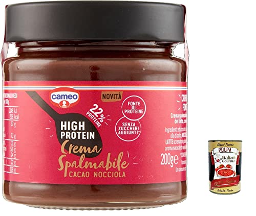 3x Cameo High Protein spazbierbares Kakao Haselnuss, Gluten frei gluten free Cacao spreadable cream 200g + Italian Gourmet polpa 400g von Italian Gourmet E.R.