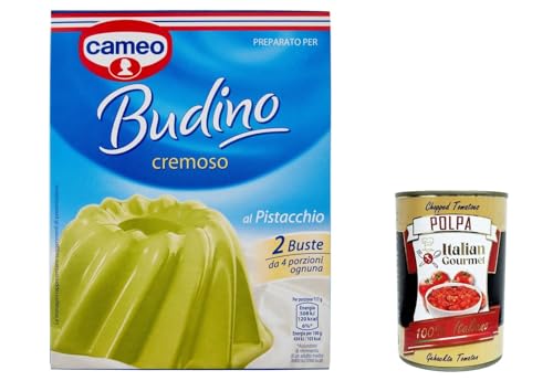 3x Cameo Preparato per Budino Cremoso al Pistacchio,Mischung für cremigen Pistazienpudding,122g + Italian Gourmet polpa 400g von Italian Gourmet E.R.