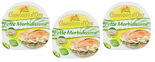 3x Camoscio d'Oro Fette Morbidissime Weicher Geschnittener Käse 150g Packung von Italian Gourmet E.R.