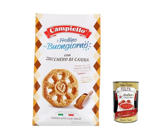 3x Campeillo, Il Frollino del Buongiorno con Zucchero di Canna, Kekse mit braunem Zucker, biscuits cookies 350g + Italian gourmet polpa 400g 3x Campeillo, Il Frollino del Buongiorno con Zucchero di Canna, Kekse mit braunem Zucker, biscuits cookies 350g + Italian gourmet polpa 400g von Italian Gourmet E.R.
