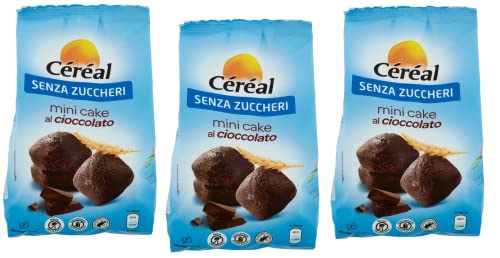 3x Céréal Mini Cake al Cioccolato Süßer Snack Mini-Schokoladenkuchen ohne Zucker 196g Beutel 3x Céréal Mini Cake al Cioccolato Süßer Snack Mini-Schokoladenkuchen ohne Zucker 196g Beutel von Italian Gourmet E.R.