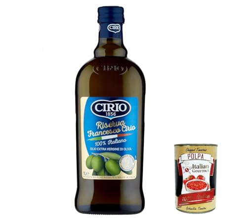 3x Cirio Olio Extra Vergine Di Oliva 100% Italiano, 100% italienisch extra native Olivenöl 750ml + Italian Gourmet polpa 400g von Italian Gourmet E.R.