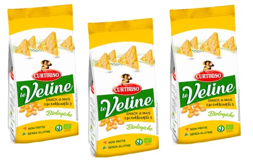 3x Curtiriso Le Veline Snack di Mais Scrokkinati Biologico Bio-Mais-Snacks 100g von Italian Gourmet E.R.