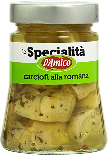 3x D'Amico Carciofi alla Romana Artischocken mit Stielen in Sonnenblumenöl gekleidet Gr.280 von Italian Gourmet E.R.