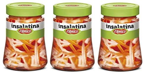 3x D'Amico Insalatina Aromatizzata all'aceto di vino Mit Weinessig aromatisierter Salat 300g Gemischte Gemüsemischung von Italian Gourmet E.R.