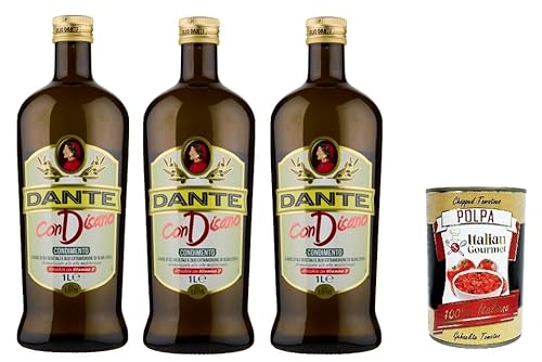 3x Dante conDisano Gewürz auf Basis von Pflanzenölen und nativem Olivenöl extra (15%)+ Italian Gourmet polpa 400g von Italian Gourmet E.R.