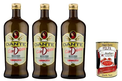 3x Dante conDisano Gewürz auf Basis von Pflanzenölen und nativem Olivenöl extra (15%)+ Italian Gourmet polpa 400g von Italian Gourmet E.R.