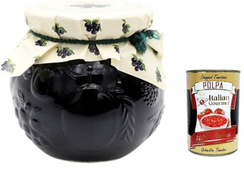 3x Darbo Confettura Naturrein Mirtilli Neri, D'arbo Schwarze Blaubeeren Marmelade jam 640 G + Italian Gourmet polpa 400g von Italian Gourmet E.R.