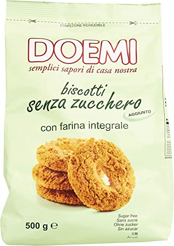 3x Doemi Biscotti Kekse mit Vollkornmehl ohne Zuckerzusatz 500 g biskuits kuchen von Italian Gourmet E.R.