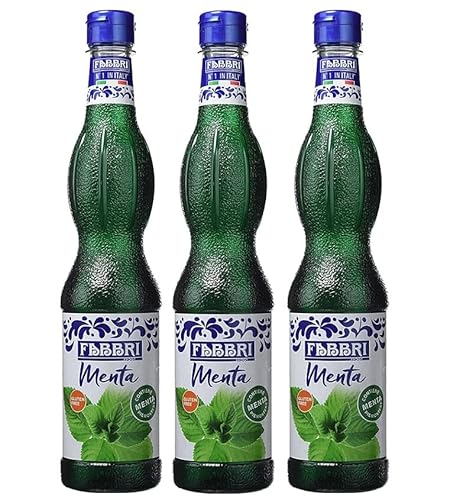 3x Fabbri Sciroppo Menta Minzsirup Sirup Piemontesische Minze Ideal für Cocktails und Getränke Alkoholfreie Getränke PET 560ml 3x Fabbri Sciroppo Menta Minzsirup Sirup Piemontesische Minze Ideal für Cocktails und Getränke Alkoholfreie Getränke PET 560ml von Italian Gourmet E.R.